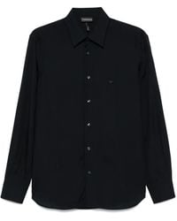 Emporio Armani - Overhemd Met Logopatch - Lyst