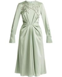 Erdem - Drapiertes Midikleid - Lyst