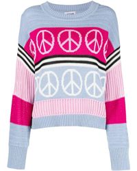 Moschino - Peace-Sign Intarsia Knit Jumper - Lyst