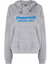 DSquared² - Logo-Print Cotton Hoodie - Lyst