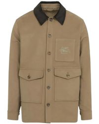 Etro - Corduroy Collar Jacket - Lyst