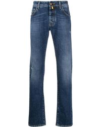 Jacob Cohen - Distressed-Effect Straight-Leg Jeans - Lyst