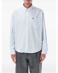 Ami Paris - Chemise Ami De Coeur Rayée - Lyst