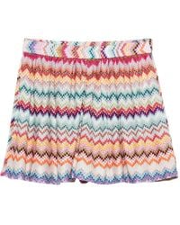 Missoni - Zigzag Knitted Shorts - Lyst