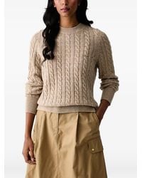 Barbour - Cable-Knit Crew-Neck Sweater - Lyst