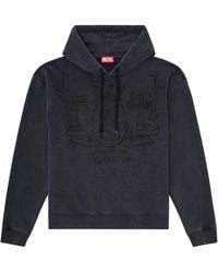 DIESEL - S-Norm Rhinestone-Embellished Acid-Wash Hoodie - Lyst