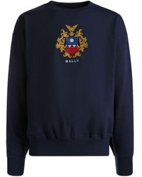 Bally - Logo-embroidered Cotton Sweatshirt - Lyst