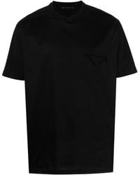 Low Brand - Flap-pocket Panelled T-shirt - Lyst