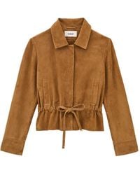 Ba&sh - Manita Drawstring Suede Jacket - Lyst