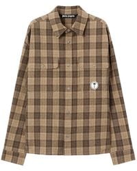 Palm Angels - Logo-Patch Checked-Pattern Shirt - Lyst