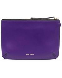 Isabel Marant Dart-detail Leather Purse - Purple