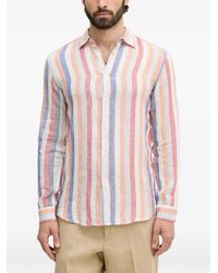 Benetton - Striped-Pattern Long-Sleeve Shirt - Lyst