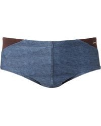 Amir Slama - Denim-Print Swim Trunks - Lyst