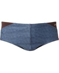 Amir Slama - Denim-Print Swim Trunks - Lyst