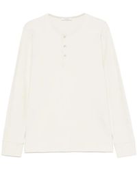 Lemaire - T-Shirt Côtelé À Manches Longues En Jersey De Lin Et Coton - Lyst