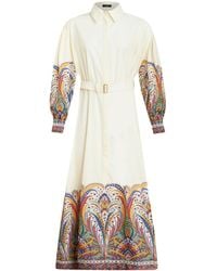 Etro - Shirtdress With Paisley Print - Lyst