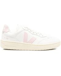 Veja - Baskets V-90 En Cuir Et Rose - Lyst