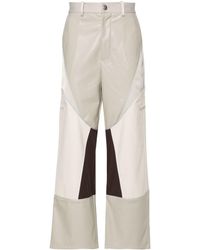 Feng Chen Wang - Panelled Straight-leg Cargo Pants - Lyst