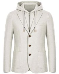 Eleventy - Layered-Effect Hooded Blazer - Lyst