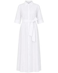 Max Mara - Belted Button-Down Maxi Dress - Lyst