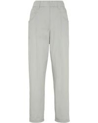 Brunello Cucinelli - Lightweight Baggy Pants With Shiny Tab - Lyst