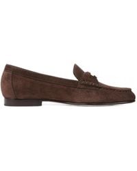 Veronica Beard - Mocassins Façon Ballerines En Daim À Entaille Penny - Lyst