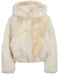Blancha - Hooded Long-Sleeve Shearling Jacket - Lyst