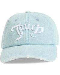 Juicy Couture - Logo-Embroidered Distressed Cap - Lyst