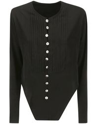 Yohji Yamamoto - Geplooide Blouse - Lyst