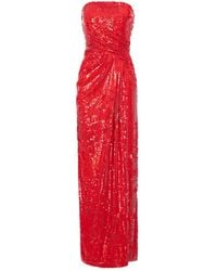V:PM ATELIER - Edie Sequinned Strapless Maxi Dress - Lyst
