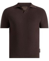 Manière De Voir - Rowen Textured Knit Revere Polo Shirt - Lyst