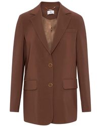 Fracomina - Logo-Plaque Single-Breasted Blazer - Lyst