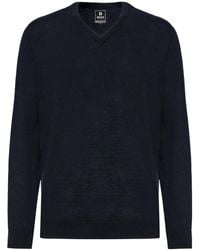 BOGGI - Merino-Wool V-Neck Sweater - Lyst