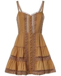 Charo Ruiz - Gestuftes Lenora Minikleid Aus Guipure-Spitze - Lyst