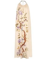 Adam Lippes - Floral-Print Silk Dress - Lyst