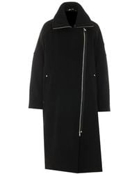 Moose Knuckles - Asymmetric-Zip Ribbed-Collar Coat - Lyst