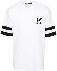 KARL LAGERFELD - Logo-Print T-Shirt - Lyst