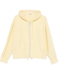 AURALEE - Zip-Up Hooded Cotton Jacket - Lyst