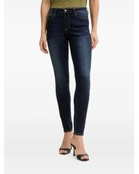 ARMANI EXCHANGE - Faded-Effect Skinny Jeans - Lyst
