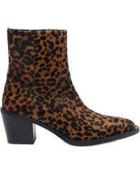 Stuart Weitzman - Stiefeletten Mit Leoparden-Print 70Mm - Lyst