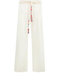 Mira Mikati - Cord-Belt Wide-Leg Trousers - Lyst