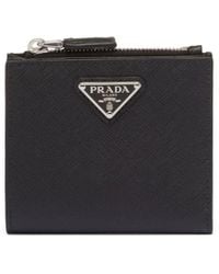 Prada - Small Saffiano Leather Wallet - Lyst