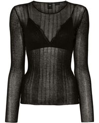 Pinko - Semi-sheer Knitted Top - Lyst
