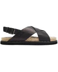 Castañer - Tiago Crossover-Strap Leather Sandals - Lyst