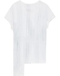 Y's Yohji Yamamoto - Asymmetric-Hem Cotton T-Shirt - Lyst