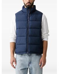 Guess - Quilted Logo-Patch Gilet - Lyst