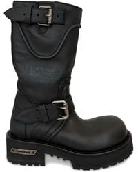 Balenciaga - Buckle-Fastening Leather Boots - Lyst