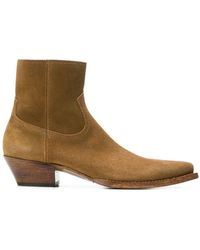 Saint Laurent Lukas 40 Ankle Boots - Brown