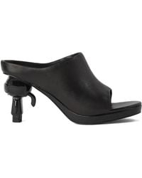 Karl Lagerfeld - Sandales En Cuir À Petit Talon Ikon - Lyst