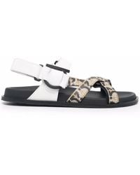 Ferragamo - Open-Toe Buckled Sandals - Lyst